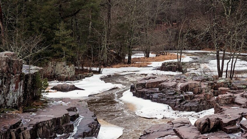 River at the dells of the Eau Claire, Wisconsin.