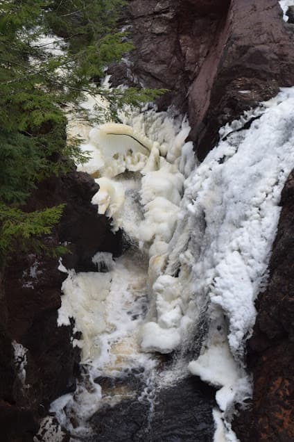 Ice formation on Copper Falls, Wisconsin.