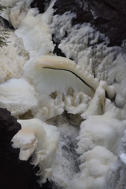 Ice formation at Copper Falls State Park, Wisconsin.