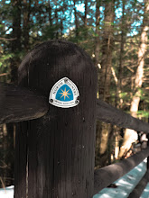 Trail marker for the North Country Trail, Wisconsin.