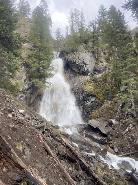 Waterfall at Holland Falls, Montana.