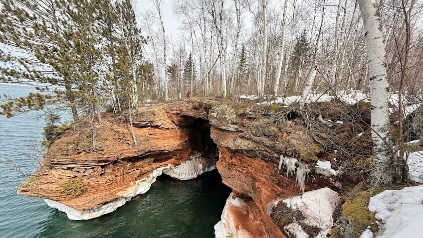 Apostle Islands sea caves, Wisconsin.