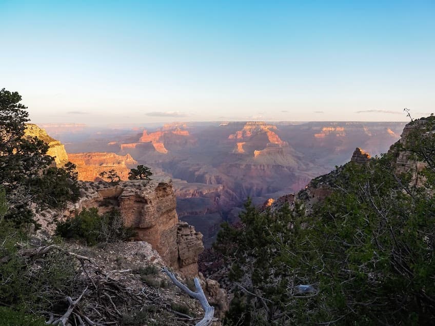 View from the South Kaibab Trail in the Grand Canyon.