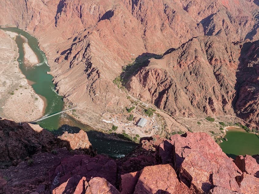 Colorado River and Phantom Ranch in the Grand Canyon