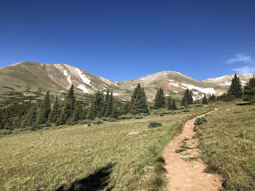 Blue skies starting the hike up Mount Massive