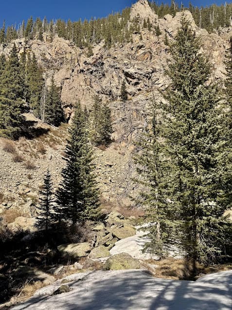 Rocky section of the Nambe Lake trail in New Mexico. 