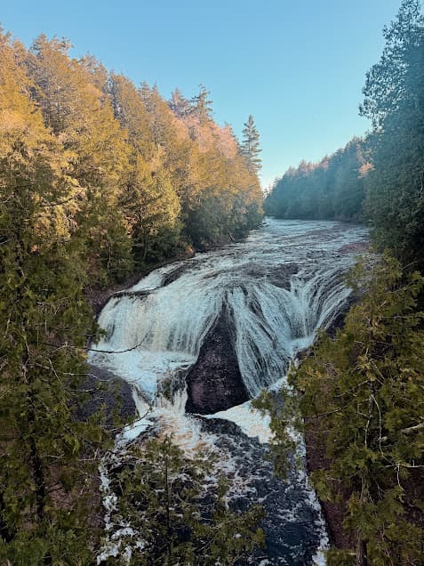 Waterfall along the Black River in Michigan.