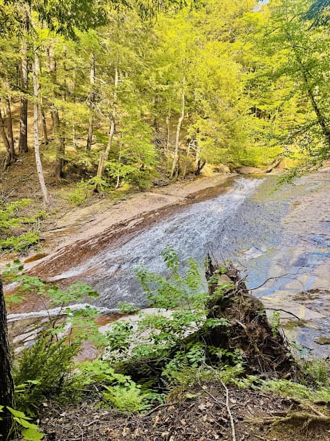 Waterfall on the Little Carp River in the Porcupine Mountains of Michigan.