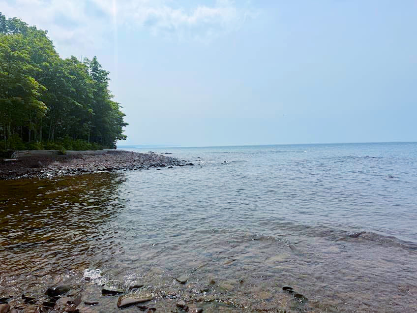 Lake Superior at the mouth of the Carp River.