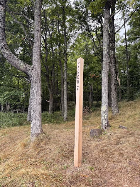Campsite marker at Sylvania Wilderness.