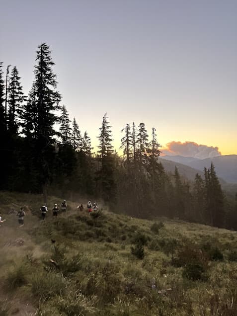 Runners in an ultramarathon.